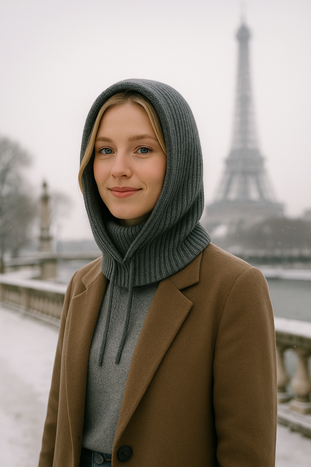 Capuche d’Hiver Parisienne.   Offre Spéciale: 2 Achetés 1 Offert