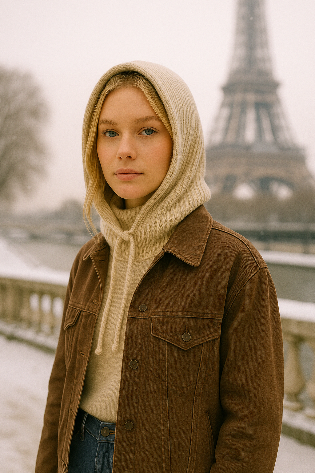 Capuche d’Hiver Parisienne.   Offre Spéciale: 2 Achetés 1 Offert